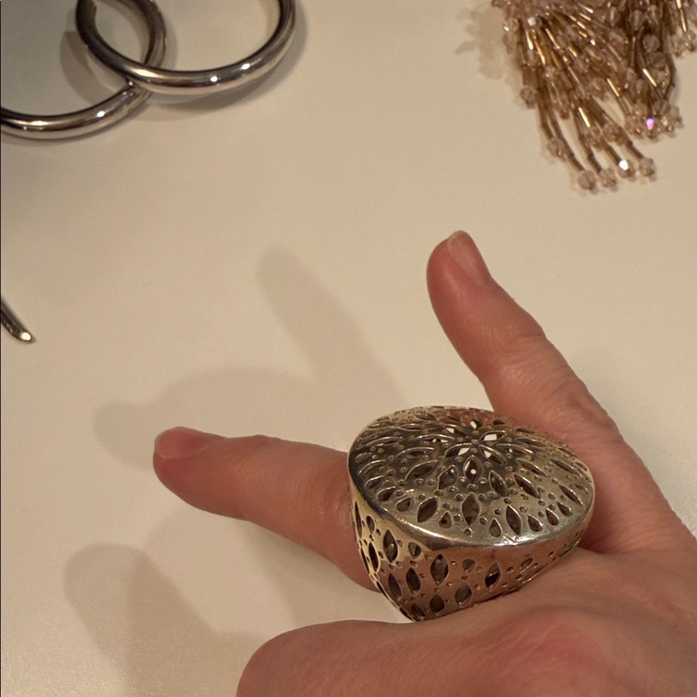 Silver Statement Ring - image 3